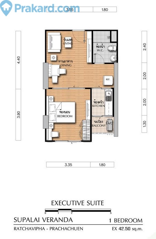 ��ǹ ��´�ǹ���ҷع�͹� ������� ����ù��� �Ѫ����-��ЪҪ�� 1 ��ͧ�͹ 42.5 ��.�. ��Ңͧ����ͧ��Ѻ