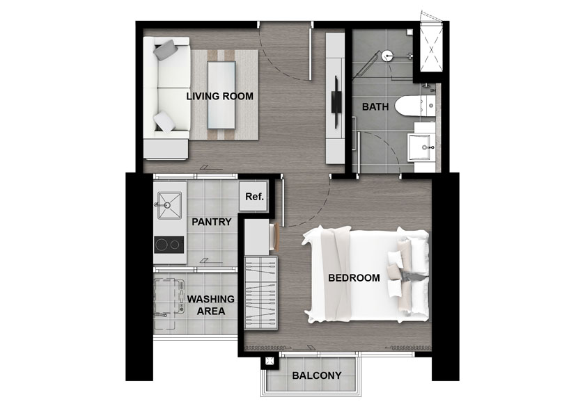 ��´�ǹ�͹� THE POLITAN AQUA 29 SQ.M. ��� 21