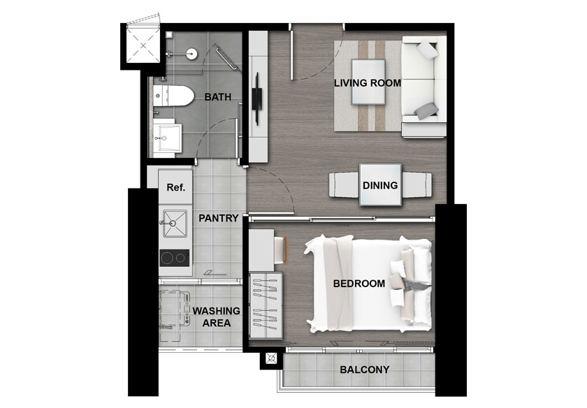 ��´�ǹ�͹� THE POLITAN AQUA 30 SQ.M. ��� 22