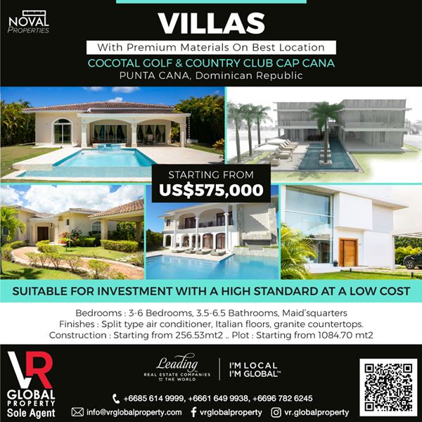 Villas on Best Locations in the Caribbean Punta Cana - Dominican Republic Starting from US$535,000 Villas on Best Locations in the Caribbean Punta Cana - Dominican Republic Starting from US$535,000