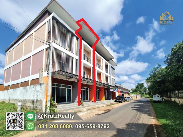 3-story commercial building for sale, 18.8 Sqw, Nok Mueang, Surin 3-story commercial building for sale, 18.8 Sqw, Nok Mueang, Surin