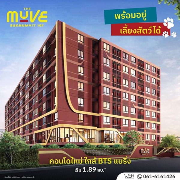 �Դ�����Ҫ��ç��ä����á 19-20 �.�. ��� �͹�����ͧ THE MUVE Sukhumvit 107 ��� BTS ���� �Թ�ҧ�дǡ �� 065-4496399