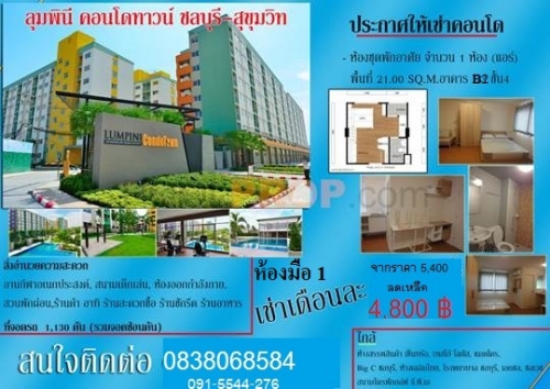 (´èǹ!)ãËéàªèÒ ¤Í¹â´·Òǹì LPN ªÅºØÃÕ-ÊØ¢ØÁÇÔ· µéͧ¡ÒüÙéàªèÒÍÒÈÑÂÃÒÂ»Õ ÃÐÂÐÂÒÇ ÍÂÙèã¹µÑÇàÁ×ͧàÊé¹ÊØ¢ØÁÇÔ·ªÅºØÃÕ ÃÒ¤Ò¶Ù¡ÂèÍÁàÂÒÇì 5400Å´àËÅ×Í4800 µèÍà´×͹ áÍÃìà¿ÍÃì¹Ôà¨ÍÃì¤Ãº ¿ÃÕ (´èǹ!)ãËéàªèÒ ¤Í¹â´·Òǹì LPN ªÅºØÃÕ-ÊØ¢ØÁÇÔ· µéͧ¡ÒüÙéàªèÒÍÒÈÑÂÃÒÂ»Õ ÃÐÂÐÂÒÇ ÍÂÙèã¹µÑÇàÁ×ͧàÊé¹ÊØ¢ØÁÇÔ·ªÅºØÃÕ ÃÒ¤Ò¶Ù¡ÂèÍÁàÂÒÇì 5400Å´àËÅ×Í4800 µèÍà´×͹ áÍÃìà¿ÍÃì¹Ôà¨ÍÃì¤Ãº ¿ÃÕ